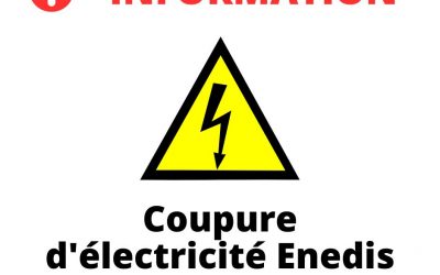 Information ENEDIS – Coupure d’électricité pour travaux le 25 novembre 2025
