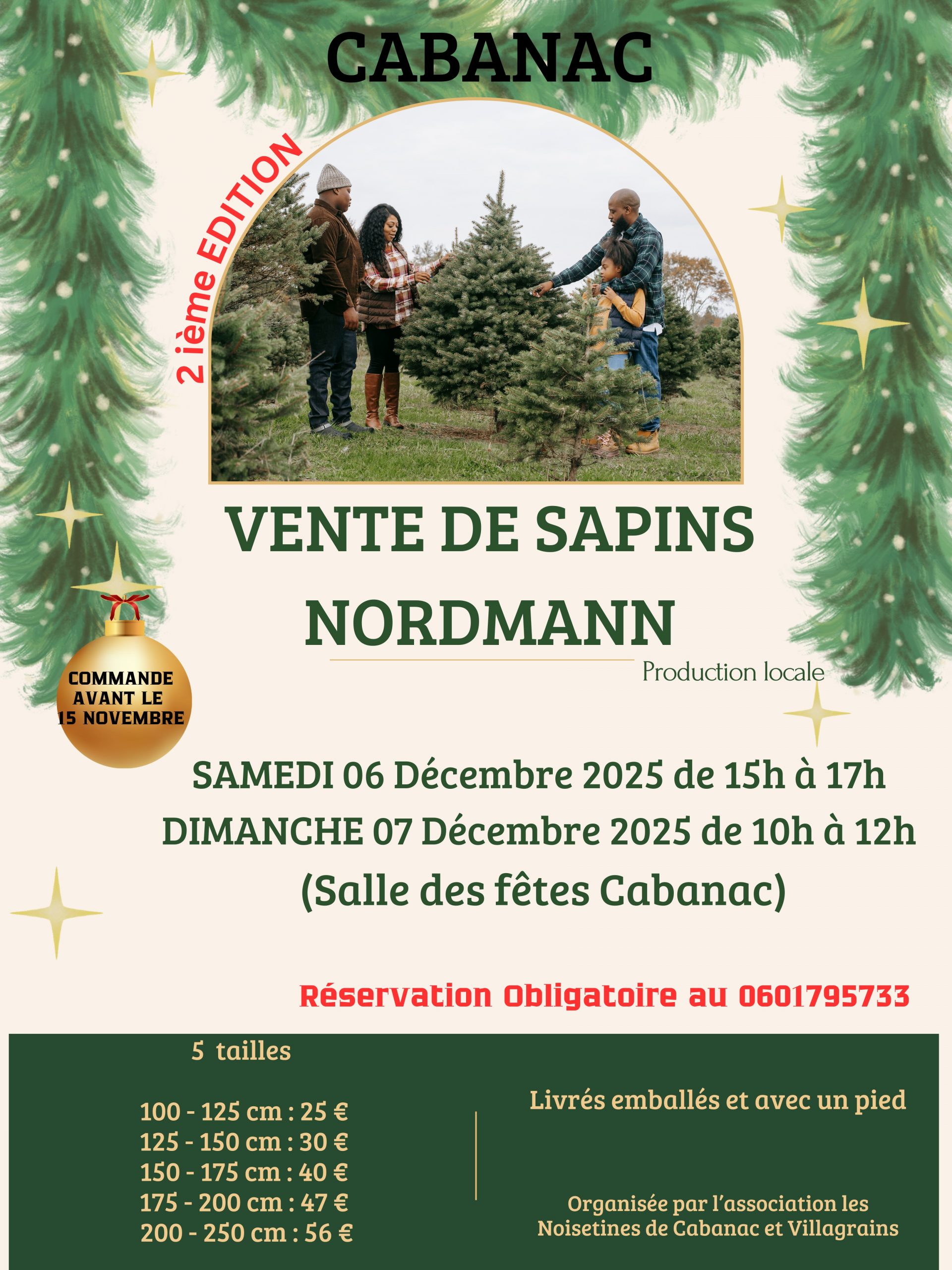 Vente de sapins de Noël