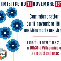 Commémoration de l'Armistice du 11 novembre 1918