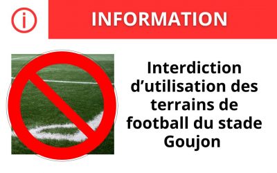Interdiction d’utilisation des terrains de football municipaux