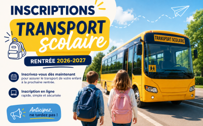 Inscriptions transports scolaires – Rentrée 2026-2027