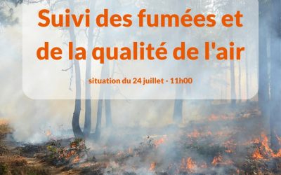 Incendies en Gironde et dans les Landes – Suivi des fumées et de la qualité de l&rsquo;air