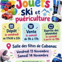 Bourse aux jouets puériculture ski